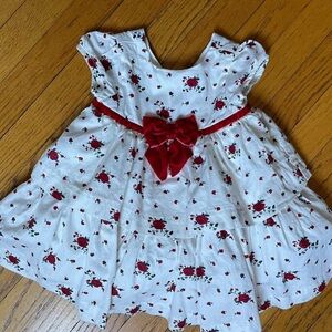 Janie and Jack White & Red Fancy Party Dress Size 6-12mos